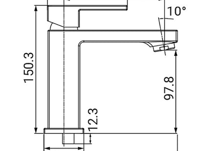 IDRO-BRIC RUBINETTO MISCELATORE LAVABO SERIE ZOE CROMATO