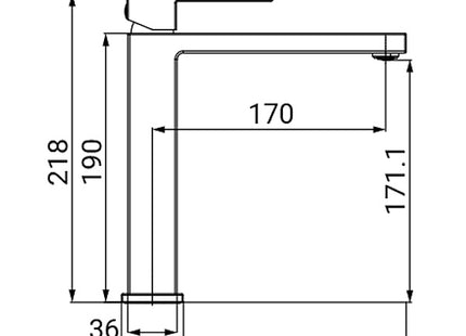IDRO-BRIC RUBINETTO MISCELATORE LAVABO ALTO SERIE ZOE CROMATO