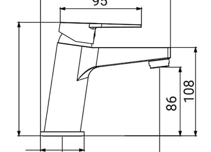 IDRO-BRIC RUBINETTO MISCELATORE LAVABO SERIE HELLIS CROMATO