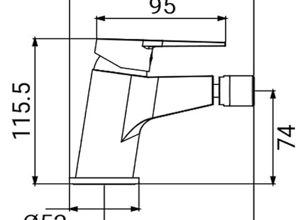 IDRO-BRIC RUBINETTO MISCELATORE BIDET SERIE HELLIS CROMATO