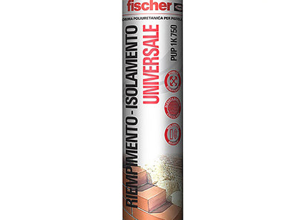 FISCHER SCHIUMA POLIURETANICA UNIVERSALE PER PISTOLA PUP 1K 750 ML750