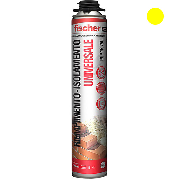FISCHER SCHIUMA POLIURETANICA UNIVERSALE PER PISTOLA PUP 1K 750 ML750