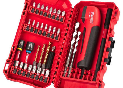MILWAUKEE SET DI INSERTI BITS ED ACCESSORI CON DISPOSITIVO ANGOLARE PZ35