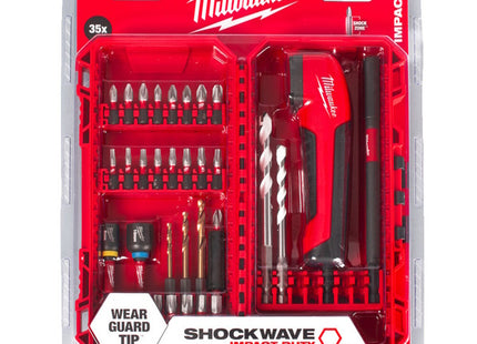 MILWAUKEE SET DI INSERTI BITS ED ACCESSORI CON DISPOSITIVO ANGOLARE PZ35