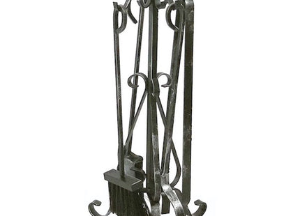 SET PER CAMINETTI IN FERRO BATTUTO CON POMOLO H.CM74 ART.174