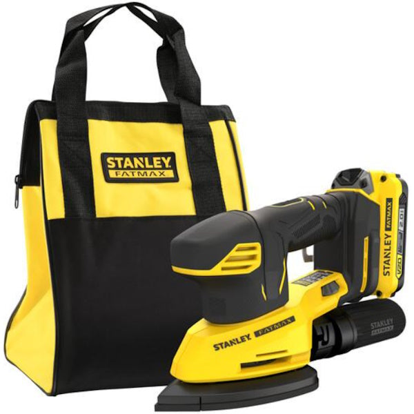 STANLEY LEVIGATRICE ORBITALE A DELTA A BATTERIA 18V 2,0AH SFMCW221D1S-QW