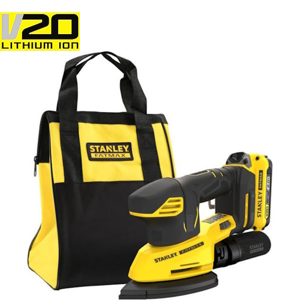 STANLEY LEVIGATRICE ORBITALE A DELTA A BATTERIA 18V 2,0AH SFMCW221D1S-QW