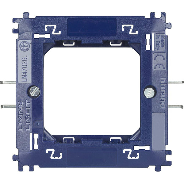 BTICINO LIVINGLIGHT SUPPORTO UNICO 2 MODULI BLU