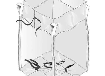 SACCO PER MACERIE PORTATA KG1000 CON SCARICO RAPIDO CM90X90X120H