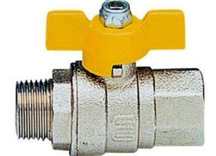 IDRO-BRIC RUBINETTO A SFERA PER GAS MASCHIO/FEMMINA DA 1/2"
