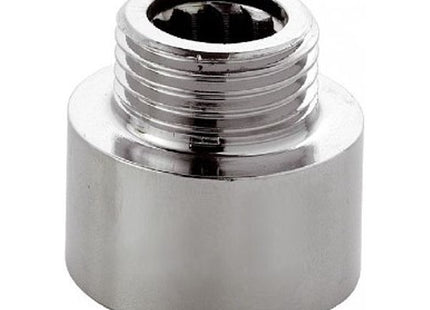 IDRO-BRIC PROLUNGA MF IN OTTONE CROMATO LUCIDO DA 1/2"X3/8"