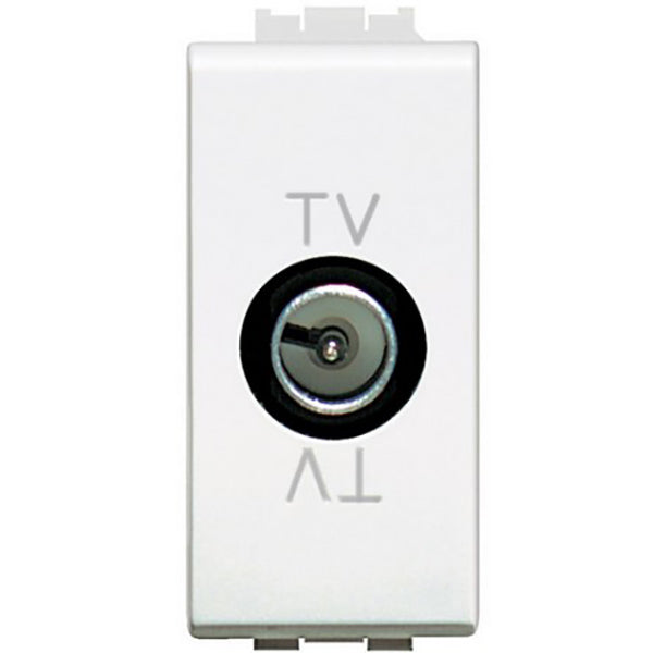 BTICINO LIGHT PRESA TV CON CONNETTORE MASCHIO BIANCO*