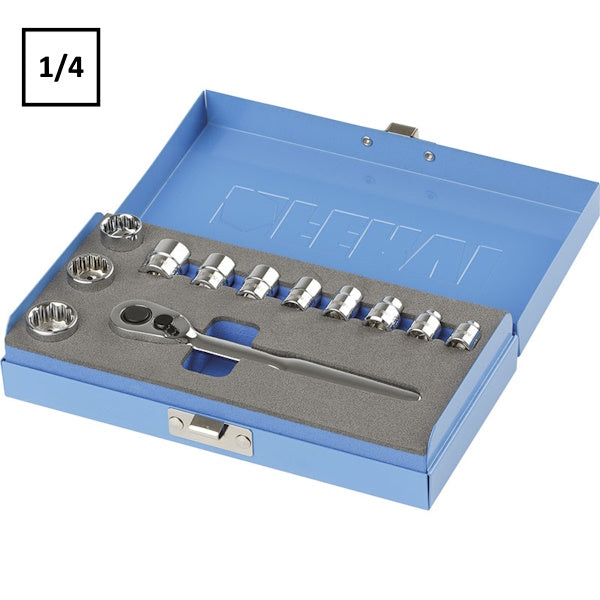 FERVI SERIE BUSSOLE A PROFILO RIBASSATO CON CRICCHETTO DA 1/4" PZ12