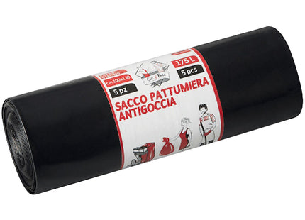 ELEPACKING SACCHI SPAZZATURA NERO CM100X130 LT175 MY70 PZ 5