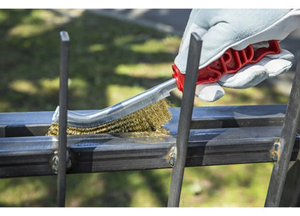 SIT SPAZZOLA SPID ROSSA IN ACCIAIO OTTONATO CON MANICO MM245 ART.0010