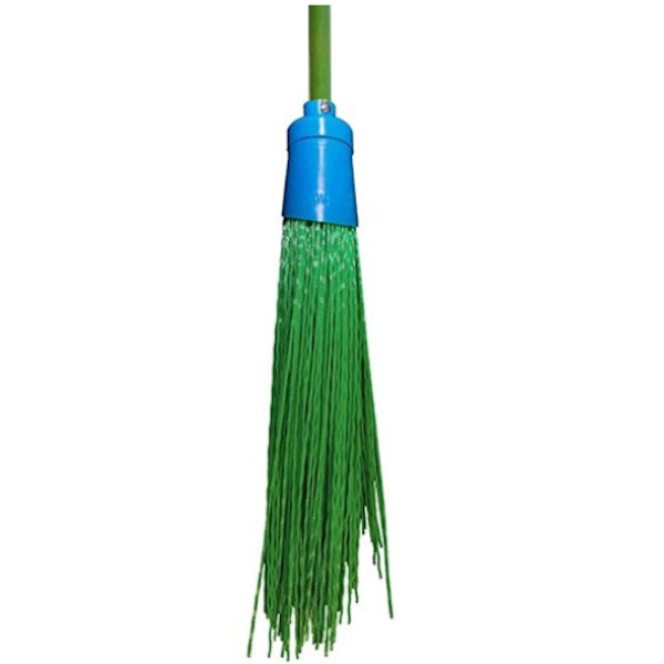 EUROMEC SCOPA BRISCOLA IN PVC VERDE CON MANICO H.CM145
