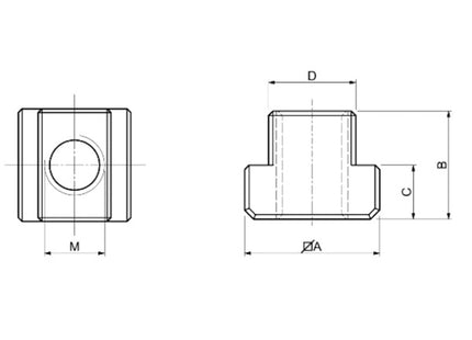 SPD TASSELLO PER CAVE A T IN ACCIAIO DIN 508 UNI 5531 ART. S360