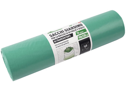 ELEPACKING SACCHI SPAZZATURA VERDE PER FOGLIE CM 90X120 LT140 PZ10