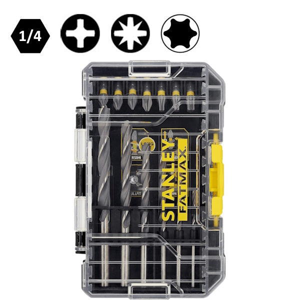 STANLEY SET DA 19 PEZZI PER FORARE ED AVVITARE