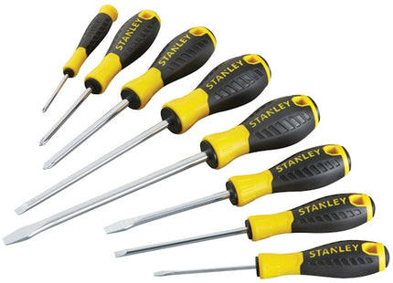 STANLEY SERIE DI 8 GIRAVITI ESSENTIAL A TAGLIO E A CROCE