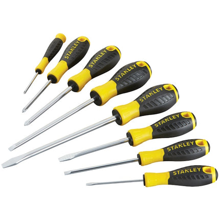 STANLEY SERIE DI 8 GIRAVITI ESSENTIAL A TAGLIO E A CROCE