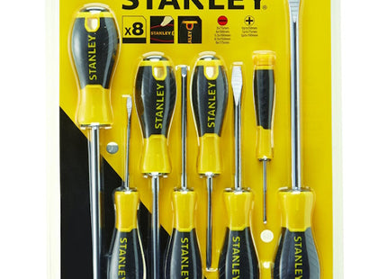 STANLEY SERIE DI 8 GIRAVITI ESSENTIAL A TAGLIO E A CROCE