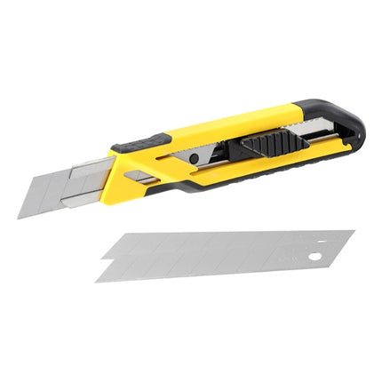 STANLEY CUTTER AUTOBLOCCANTE IN PLASTICA E GOMMA PER LAME DA MM18