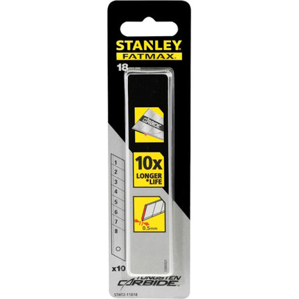 STANLEY LAME PER CUTTER A SETTORI AL CARBURO DI TUNGSTENO MM18 CONF.PZ10