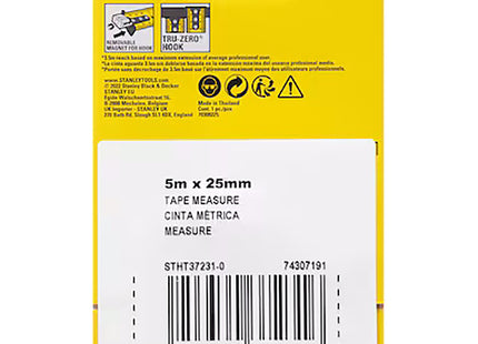 STANLEY FLESSOMETRO CONTROL-LOCK MT 5 NASTRO MM25