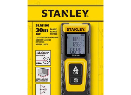 STANLEY MISURATORE LASER SLM100 DISTANZA MISURABILE MAX MT30