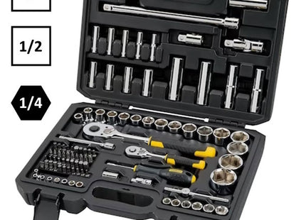 STANLEY ASSORTIMENTO CHIAVI A BUSSOLA DA 1/4" - 1/2" PZ 96