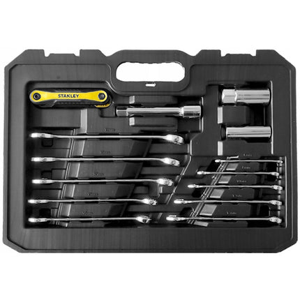 STANLEY ASSORTIMENTO CHIAVI A BUSSOLA DA 1/4" - 1/2" PZ175