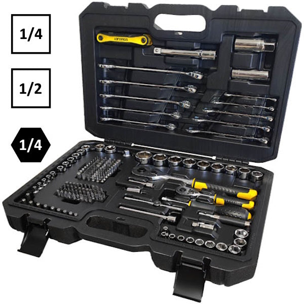 STANLEY ASSORTIMENTO CHIAVI A BUSSOLA DA 1/4" - 1/2" PZ175