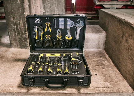 STANLEY VALIGIA IN ALLUMINIO CON 142 UTENSILI ORGANIZZATI IN 4 SCOMPARTI