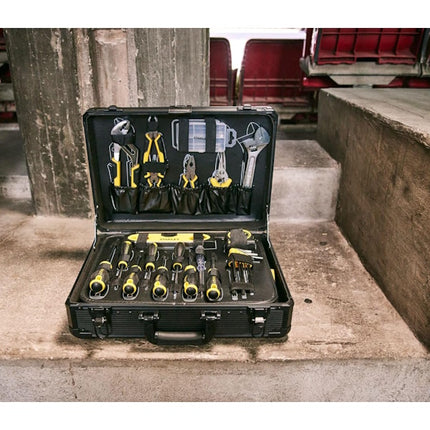 STANLEY VALIGIA IN ALLUMINIO CON 142 UTENSILI ORGANIZZATI IN 4 SCOMPARTI