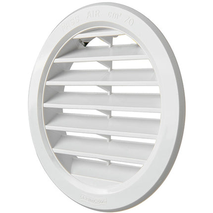 LA VENTILAZIONE GRIGLIA IN ABS TONDA DA INCASSO CON RETE COLORE BIANCO