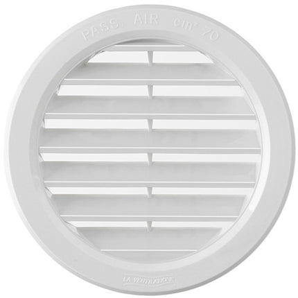 LA VENTILAZIONE GRIGLIA IN ABS TONDA DA INCASSO CON RETE COLORE BIANCO