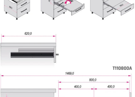 RAM PIANO ESTRAIBILE KG80 MM800