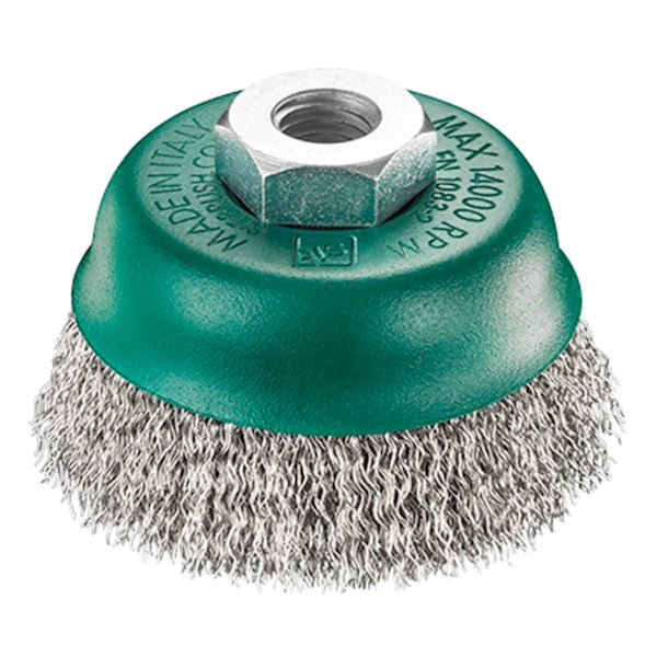 SIT SPAZZOLA A TAZZA IN FILO ONDULATO INOX D.MM 80 M14 ART.0925