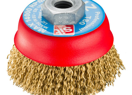 SIT SPAZZOLA A TAZZA IN ACCIAIO OTTONATO D.MM 80 M14 ART.9630 TECH