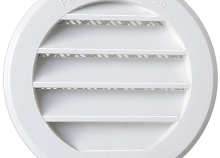 LA VENTILAZIONE GRIGLIA IN ABS TONDA DA INCASSO CON RETE COLORE BIANCO