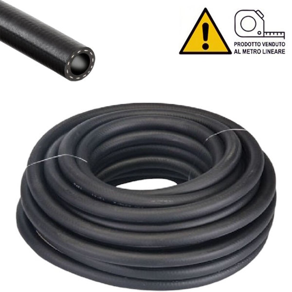 TUBO ARIA GOMMA NERO D.MM13X23 IN PVC CON COPERTURA IN GOMMA AL MTL*