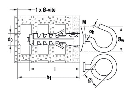 FISCHER TASSELLI IN NYLON CON OCCHIOLO CHIUSO SB.../3 K IN BLISTER