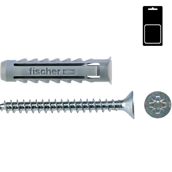 FISCHER TASSELLI IN NYLON CON VITE TSP PZ SX 6 S K BLISTER PZ15*