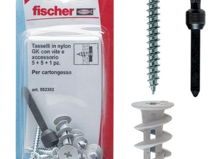 FISCHER TASSELLI IN NYLON PER CARTONGESSO GK S K BLISTER PZ5+5+1