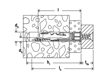 FISCHER TASSELLO DUOTEC 10 FISSAGGIO BASCULANTE IN NYLON