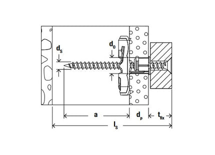 FISCHER TASSELLO DUOTEC 10 S FISSAGGIO BASCULANTE IN NYLON CON VITE TSP