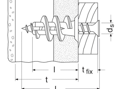 FISCHER TASSELLO GK IN NYLON PER CARTONGESSO