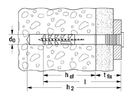 FISCHER TASSELLO N-F 5X30/5 IN NYLON CON BORDO PIATTO E VITE A CHIODO