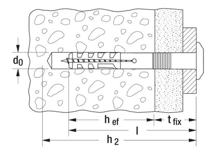 FISCHER TASSELLO N-P 6X40/7 IN NYLON CON BORDO LARGO E VITE A CHIODO